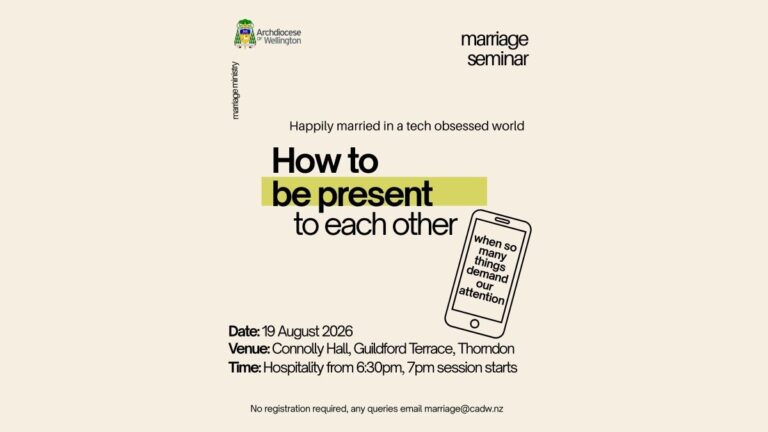 Marriage seminar on 19 August at Connolly Hall